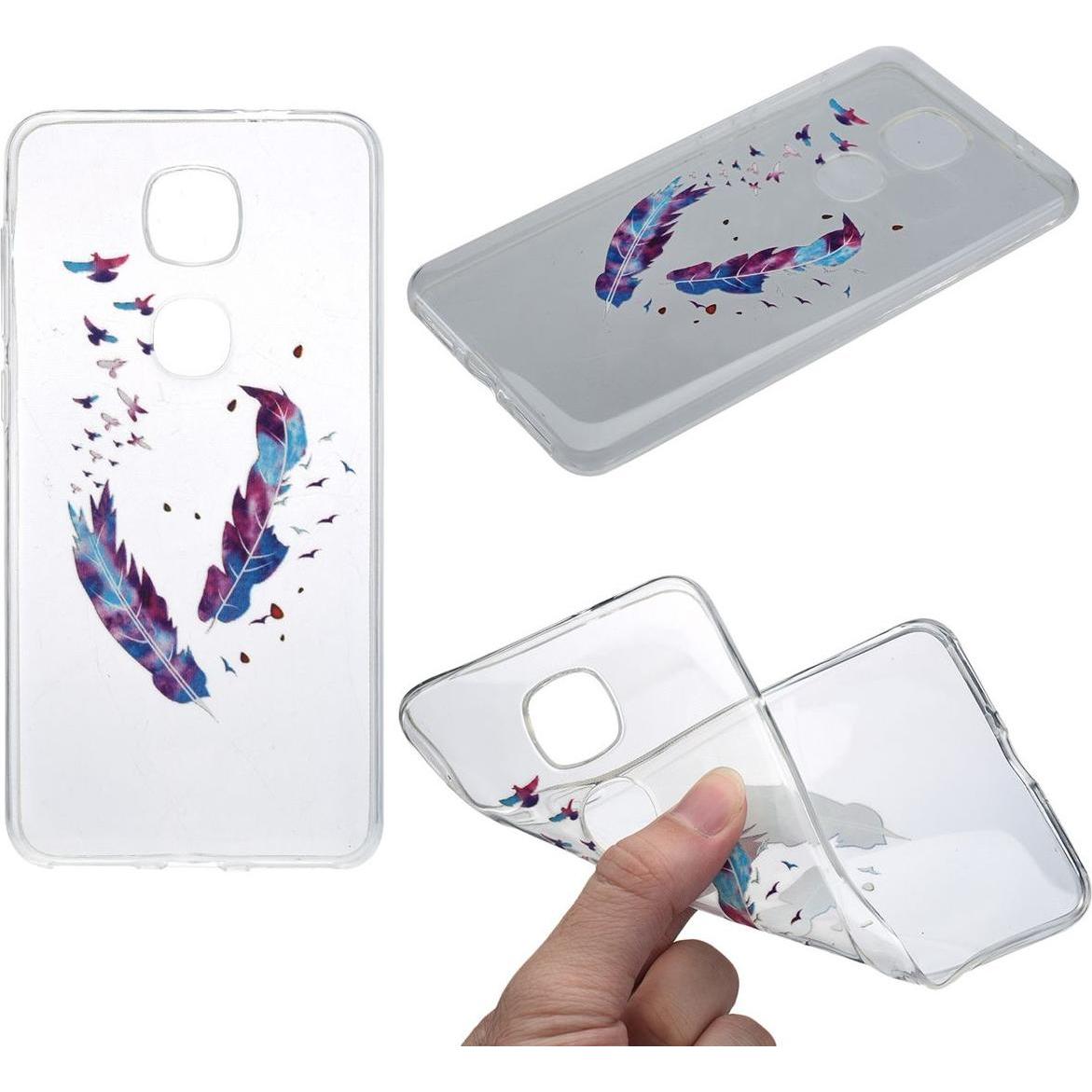 Thumbnail - König Design Henna Cover für LeEco Le 2 Case Schutz Hülle Silikon Bumper Etuis Federn Bunt (LeEco Le 2), Smartphone Hüll...