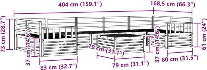 Produktbild vidaXL Outdoor-Sofa