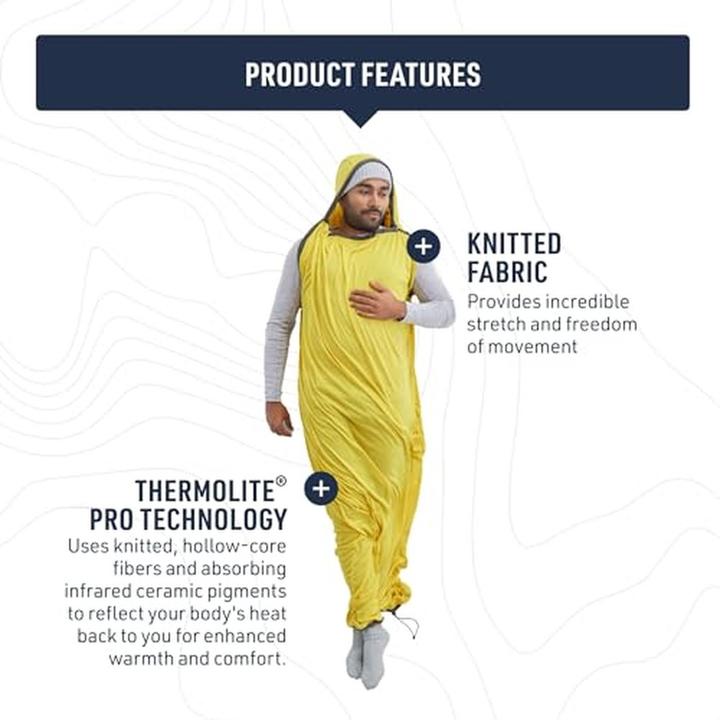 Actual product image Sea To Summit Reactor Sleeping Bag Liner Mummy with Drawcord (198 cm)