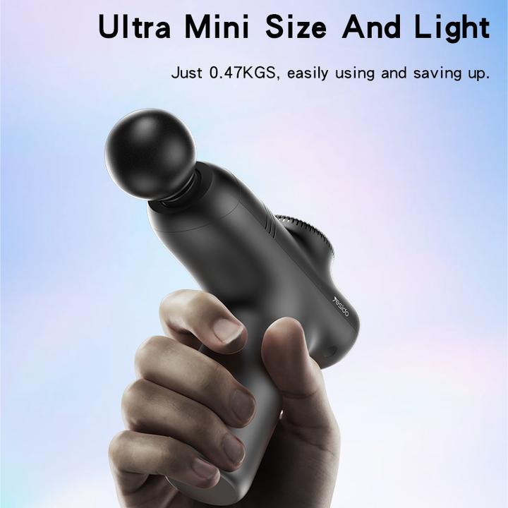 Actual product image Yesido - Massage Gun (MG01) - Low Noise, Type-C - Black (5 Steps, 180 min)