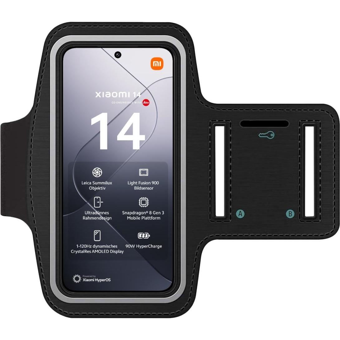 Thumbnail - SmartFitness Sport Armband, Smartphone Sportarmband, Schwarz