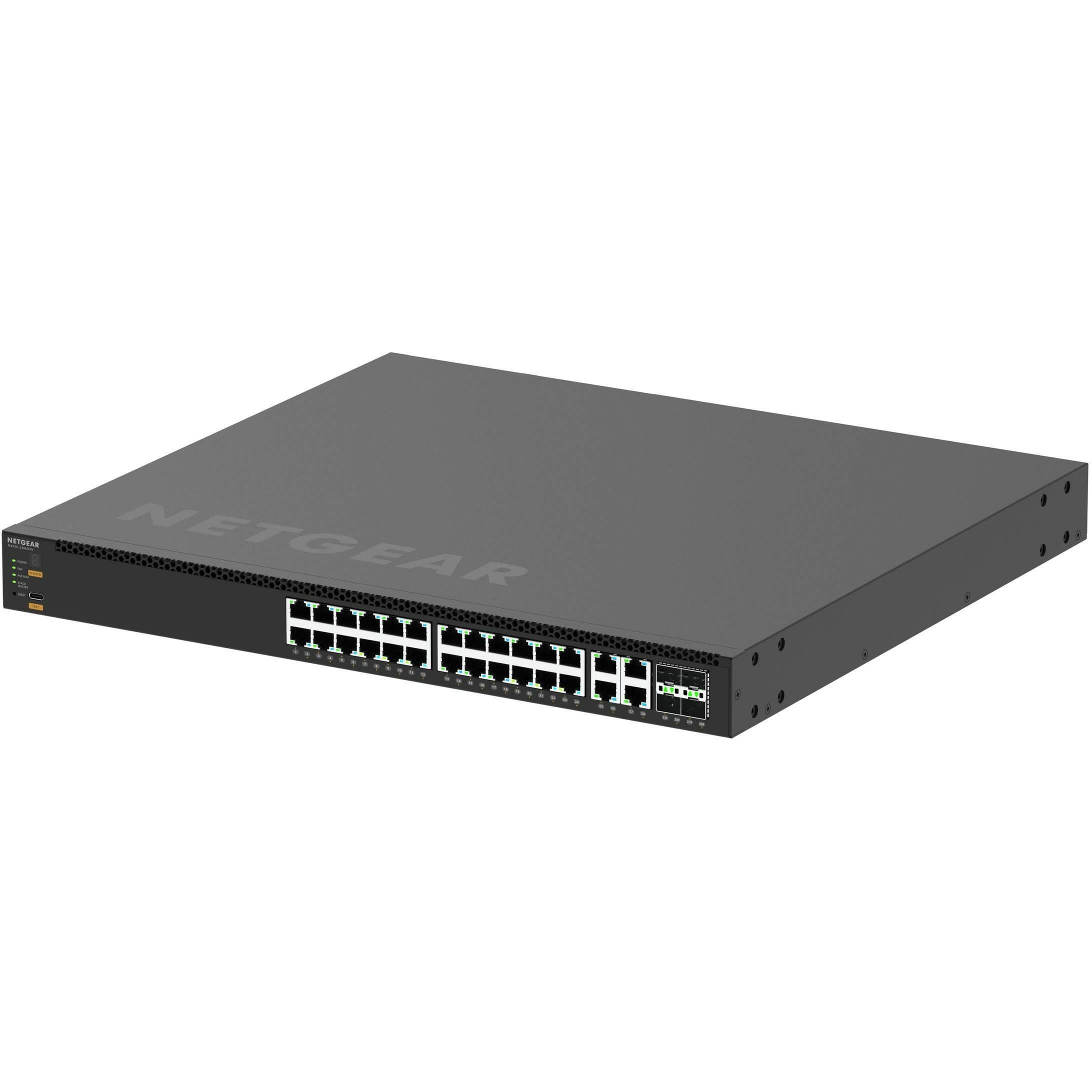 Netgear 24-PORT M4350-24M4X4V (32 Ports), Netzwerk Switch, Schwarz