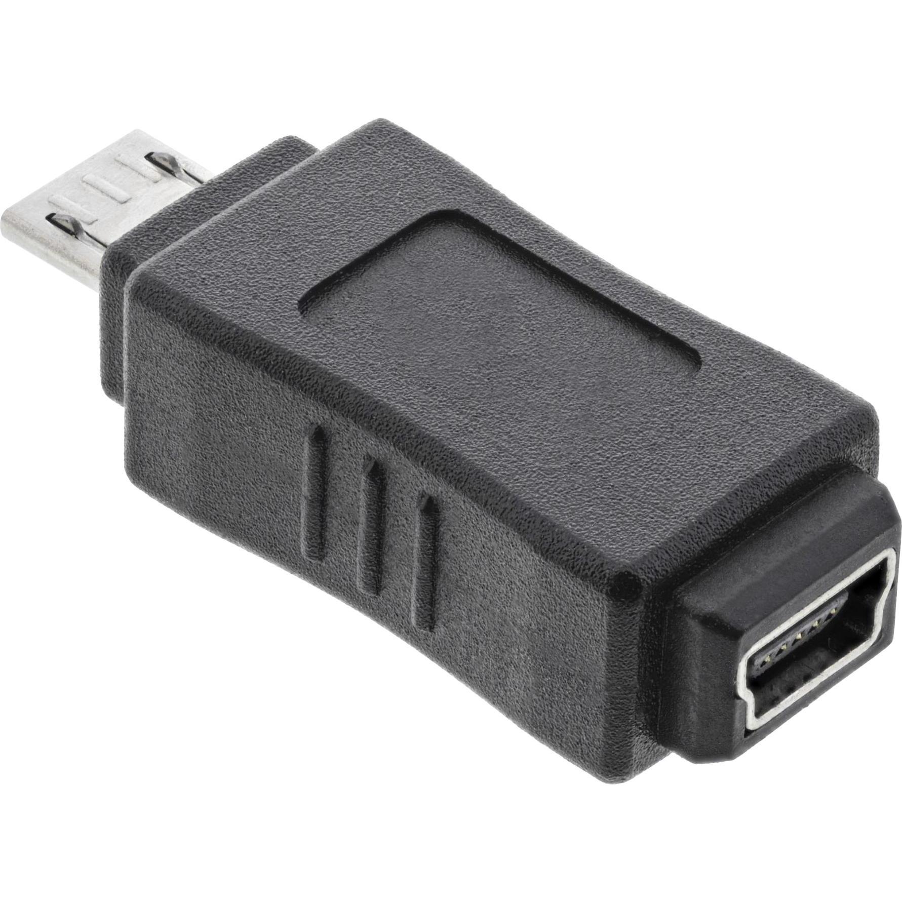 InLine Adattatore Micro-USB Micro-B maschio a Mini-USB femmina, Convertitore