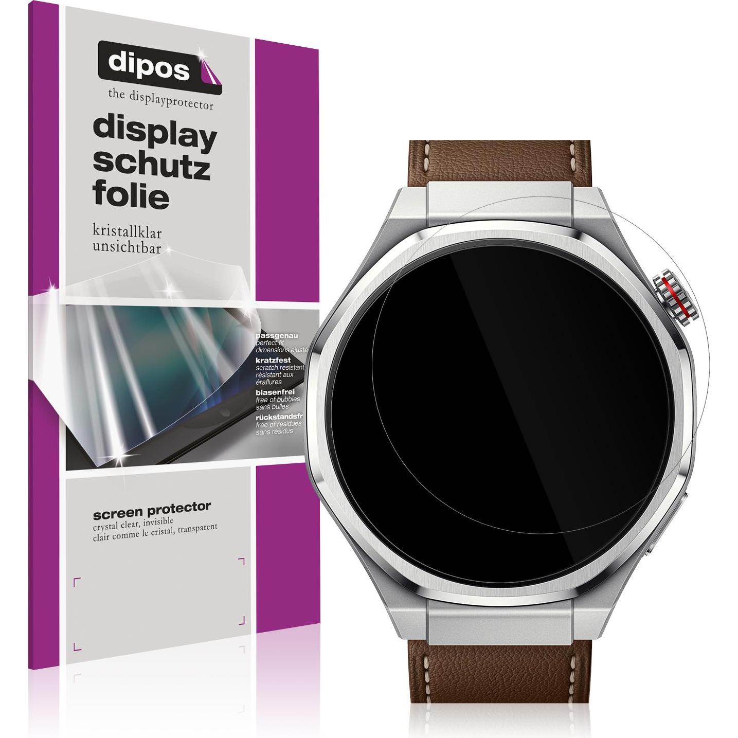 Dipos Schutzfolie Klar für Honor Watch 5 Ultra, Smartwatch Schutzfolie, Transparent