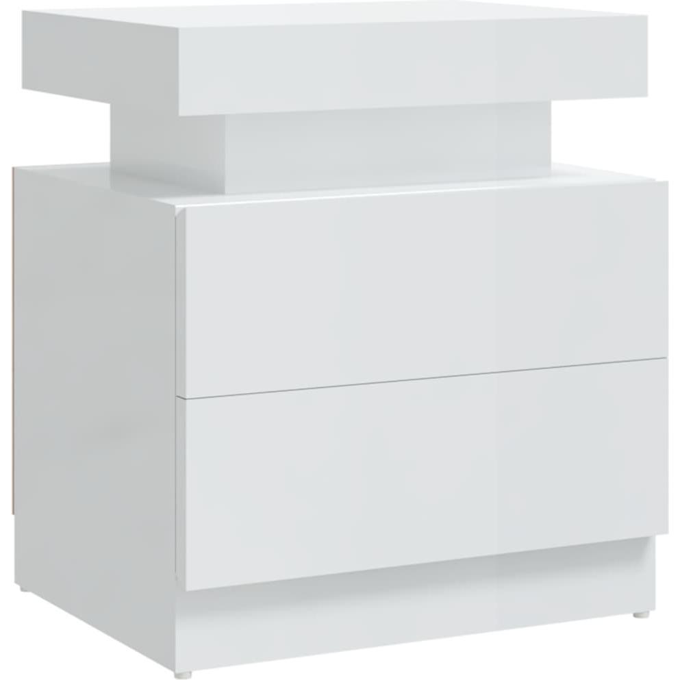Vidaxl Weiss Nachttisch, Nachttisch (45 X 35 X 52 Cm)