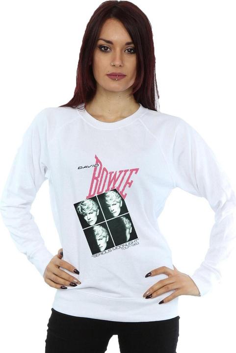 Actual product image David Bowie Womens/Ladies Serious Moonlight Tour 83 Sweatshirt (M)