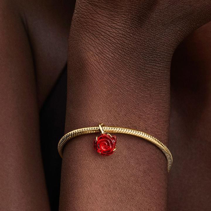 Produktbild Pandora Disney Die Schöne und das Biest Verzauberte Rose Charm-Anhänger (Metal Com)
