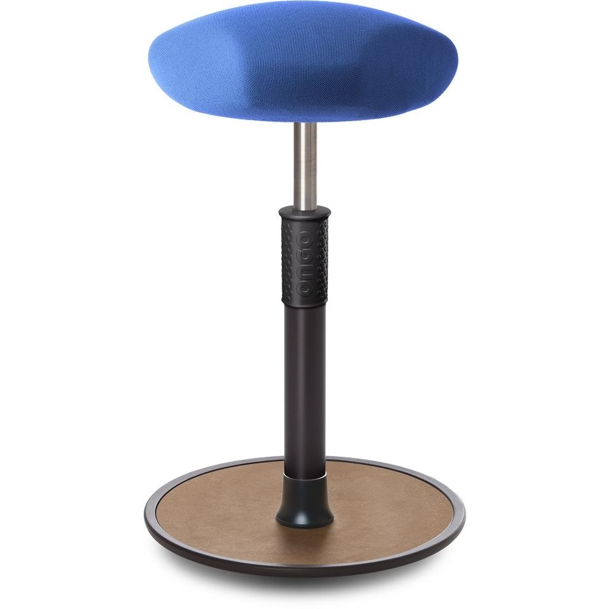 Ongo, Bürostuhl, Sitz- Stehhocker Free Tall Triangel Gestrick blau schwarz /Natur