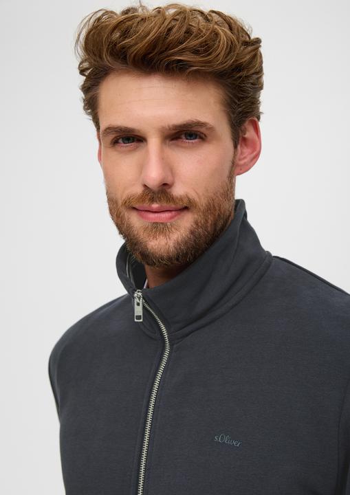 Produktbild s.Oliver Sweatshirt Jacke Sweatshirt-Jacke mit Stehkragen (S)