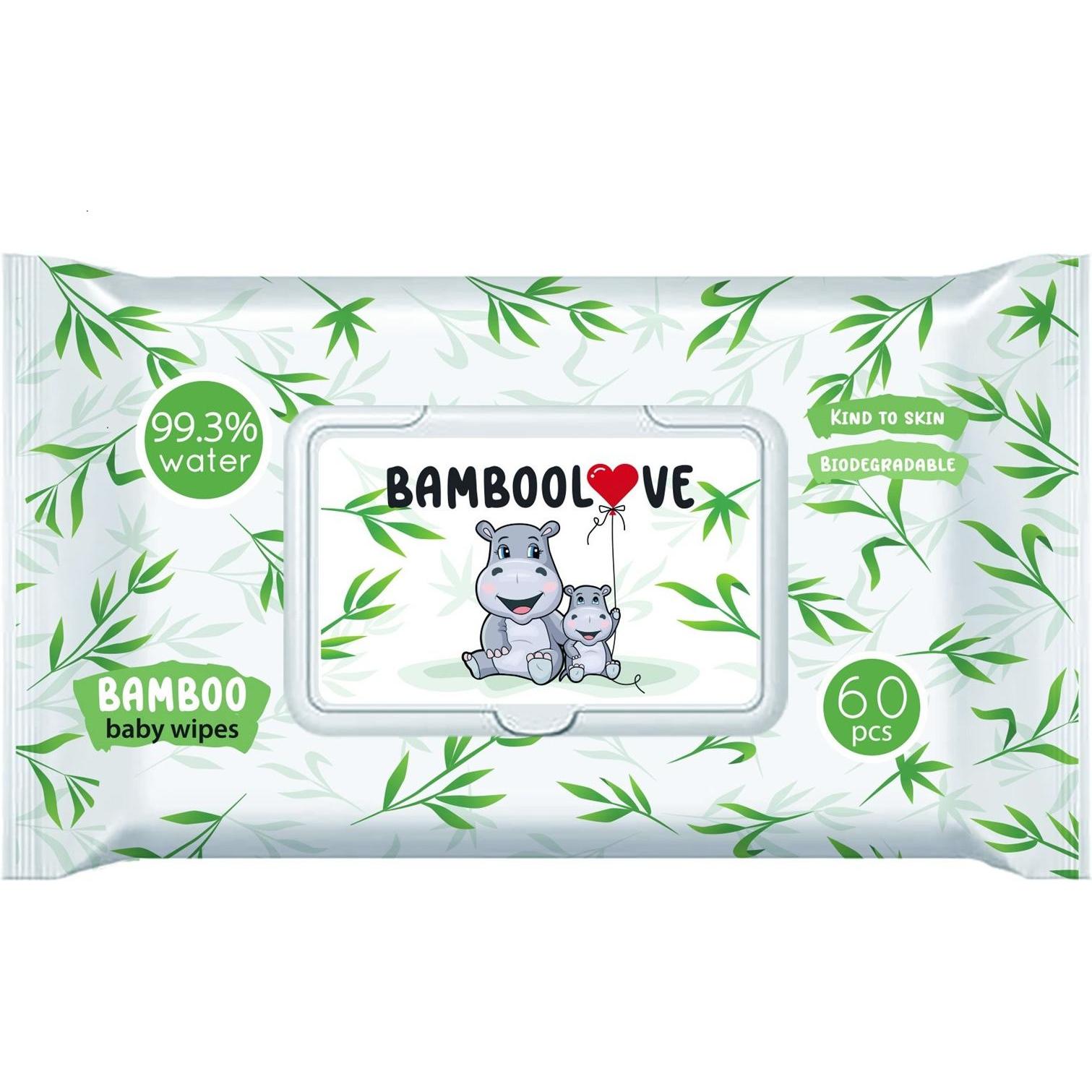 Bamboolove Feuchtigkeitsspezifische Bambuswischtücher 60 Stcs -