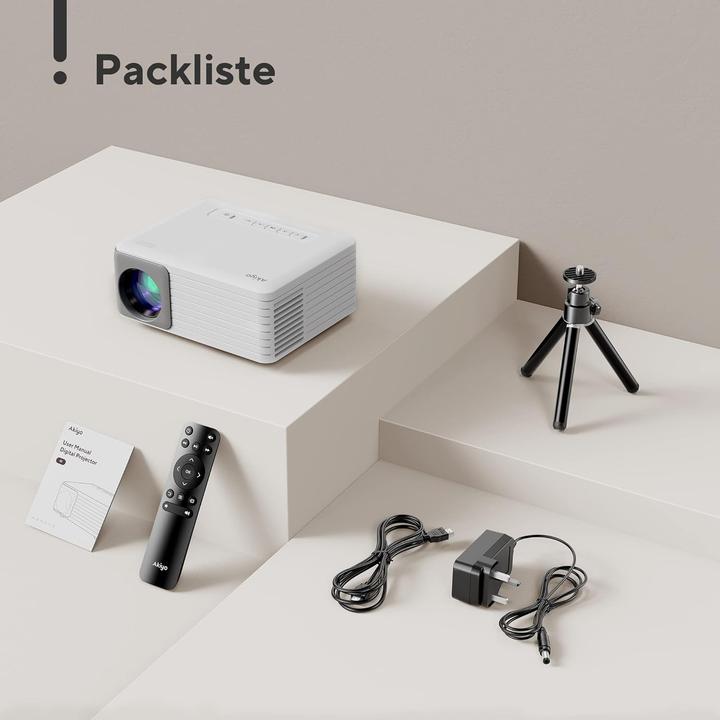 Image du produit Akiyo Mini-Beamer 1080P für Heimkino und Outdoor