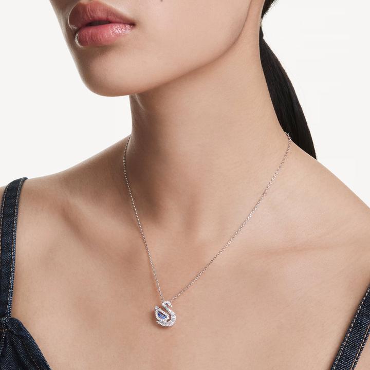 Produktbild Swarovski Swan Halskette Verschiedene Schliffe Schwan Blau (Swarovski Metall)