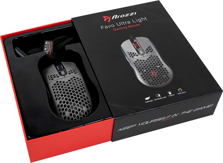 Actual product image Arozzi Gaming mouse Favo Ultra Light /grey (Cable)