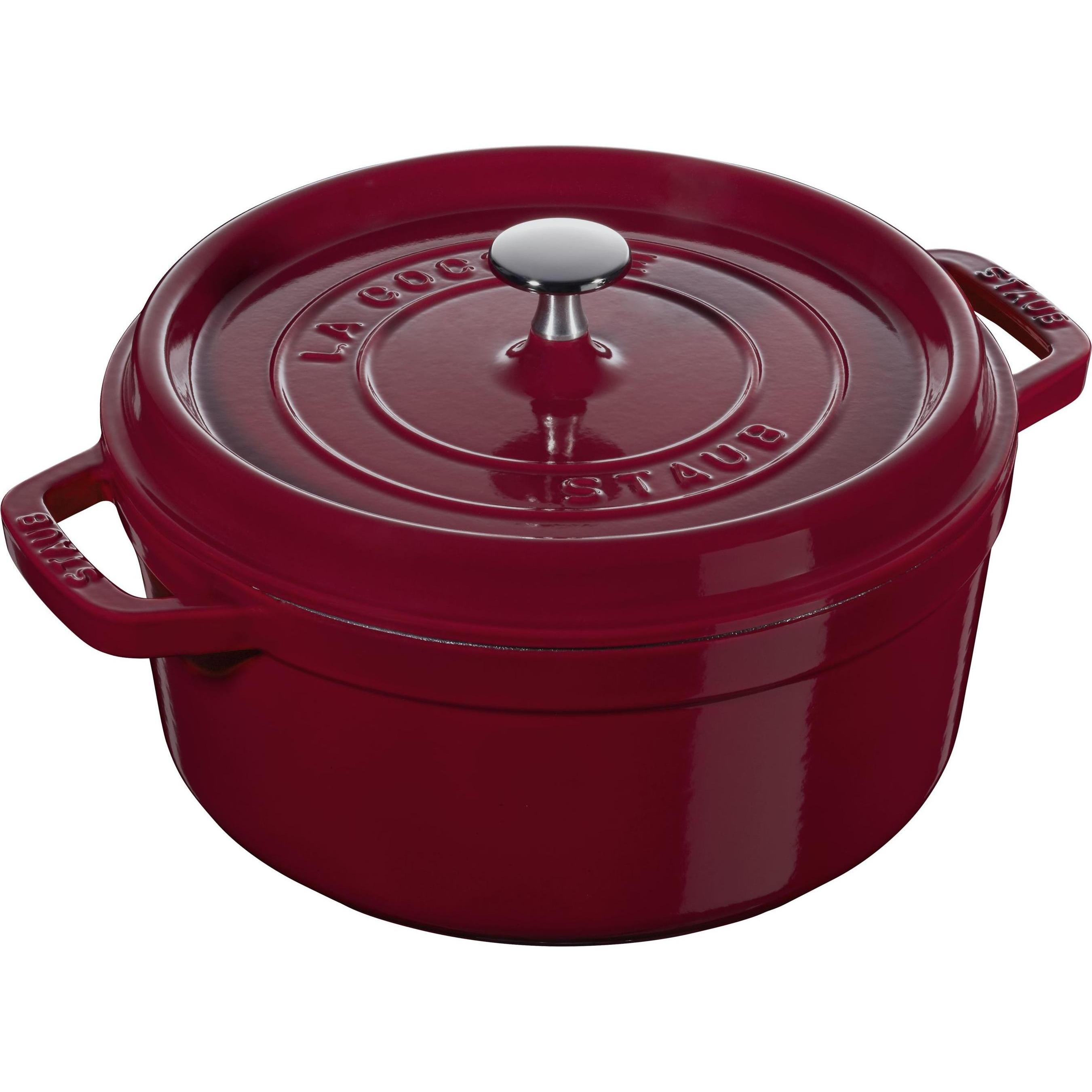 Zwilling La Cocotte Cocotte, 28 cm Bordeaux rund Guss, Pfanne + Kochtopf, Rot