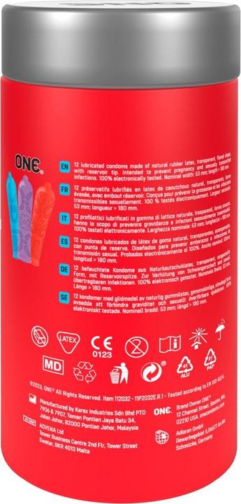 Actual product image One Tattoo Touch - Pattern embossed condoms from (12 pcs.)