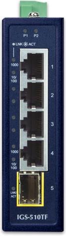 Produktbild Planet Industrial 4-Port GE Switch + Port 100/1000X SFP (5 Ports)
