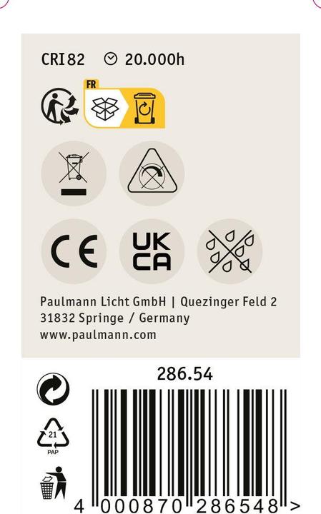 Image du produit Paulmann Drop (E27, 6.50 W, 806 lm, 1 x, E)