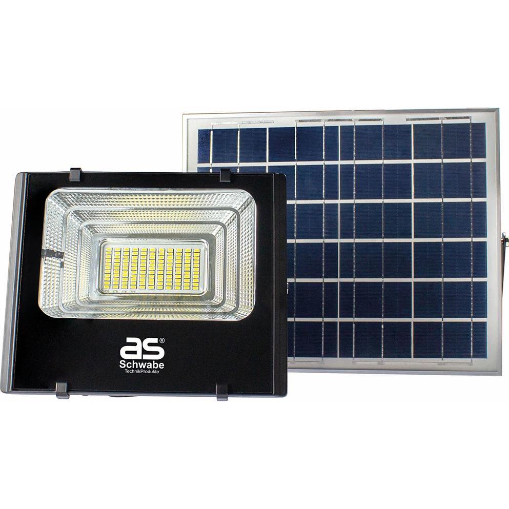 Thumbnail - As - Schwabe, Arbeitsleuchte, LED Solarstrahler mit 12 V-Batterie Anschlusskabel (1500 lm)