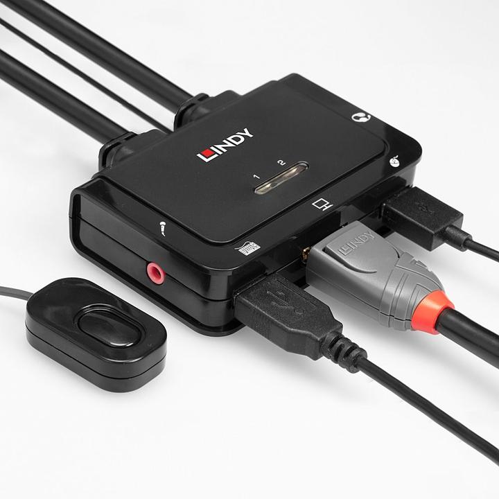 Actual product image Lindy KVM switch