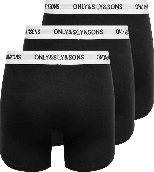 Immagine prodotto Only & Sons Onsfitz Solid Black Boxer 3pack Noos (L, confezione da 3)