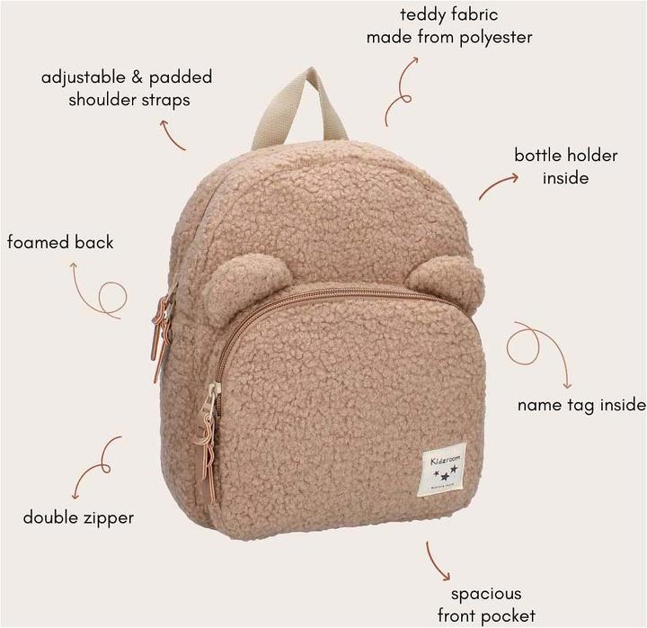 Actual product image Kidzroom Rucksack Porto Beary Excited Beige