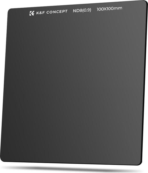Produktbild K&F Concept 100*100*2mm Square Full ND8, Optics Glass, HD, Waterproof, Anti Scratch (ND- / Graufilter, 100 mm)