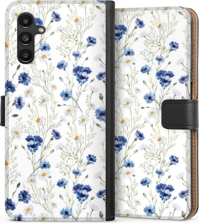 Produktbild DeinDesign Tasche für Samsung Galaxy A04s Handy Flip Case Wallet Cover Handytasche Leder Blume Blumen Muster (Samsung Galaxy A04S)