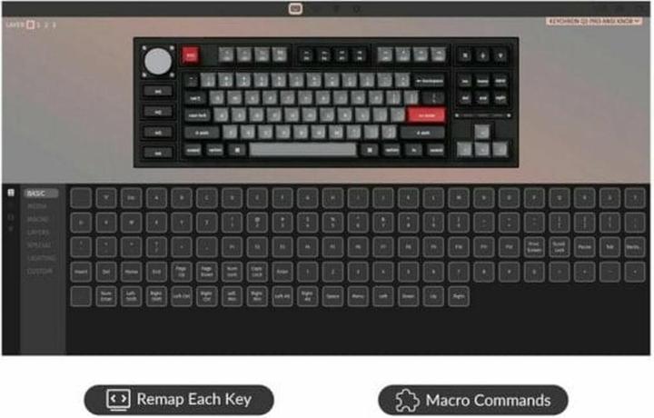 Produktbild Keychron Q3 Pro (schwarz/blaugrau, DE-Layout, K Pro Red, Hot-Swap, Aluminiumrahmen, RGB) (DE, Kabelgebunden)
