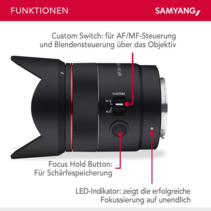 Produktbild Samyang AF 24 f/1.8 FE, Sony E (Sony E, Vollformat)