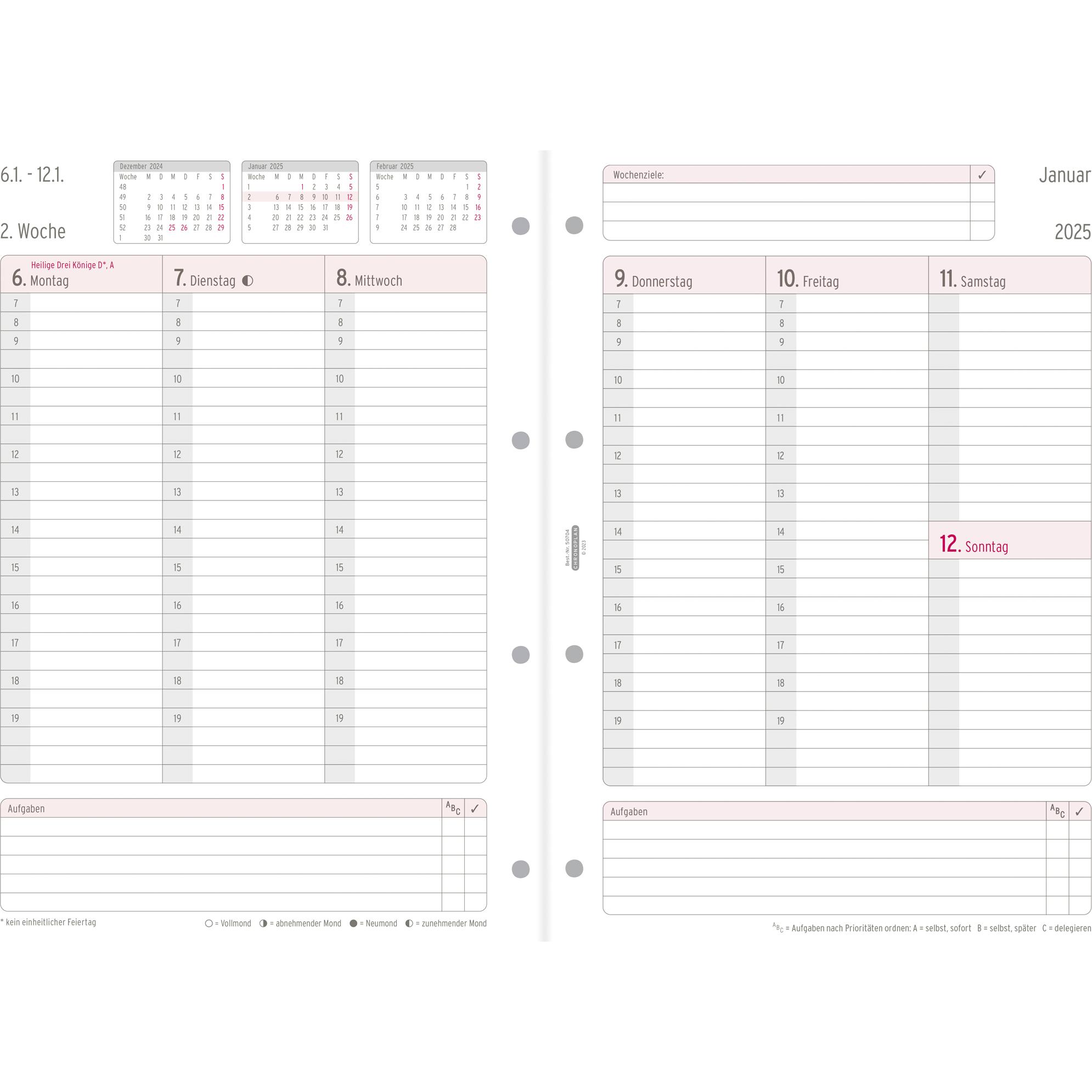 Thumbnail - Chronoplan, Agenda, Wochenplan (A4, Deutsch)