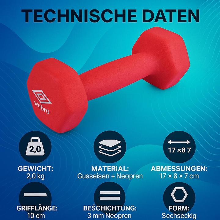 Produktbild Umbro Hantel (1 x 2 kg)