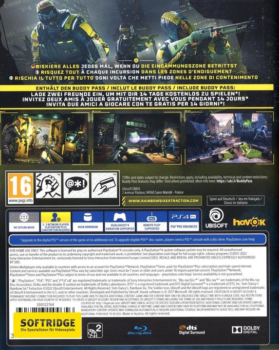 Actual product image Ubisoft Rainbow Six: Extraction (PS4, Multilingual)