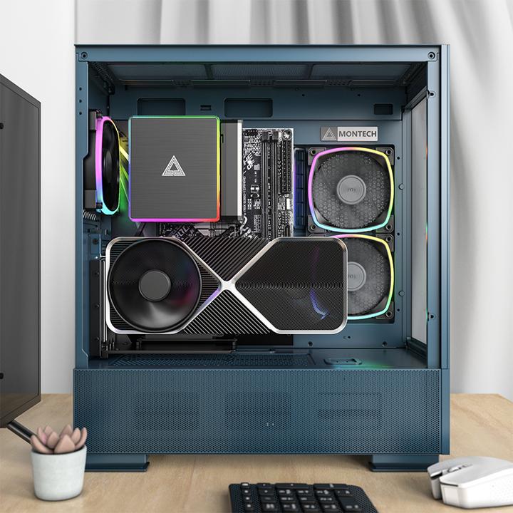 Produktbild Montech SKY TWO, Midi-Tower - blau (ATX, mATX, Mini-ITX)