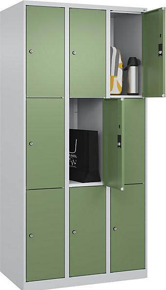 Light grey, Reseda green