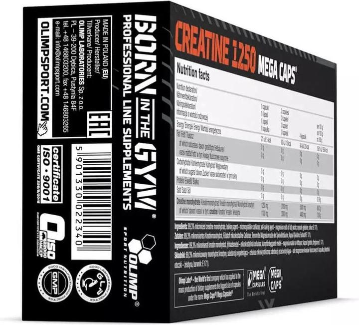 Produktbild Olimp Sport Nutrition Monohydrate (120 Stück, Kapseln, 125 g)