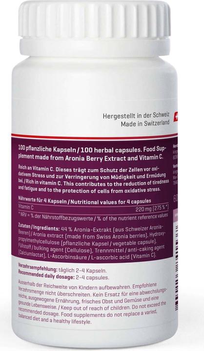 Immagine prodotto Kingnature Aronia Vida (100 Pezzo/i, Pillole, 60 g)