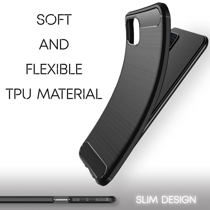 Produktbild Nalia Carbon Look Silikon Handyhülle (Samsung Galaxy A22 5G)
