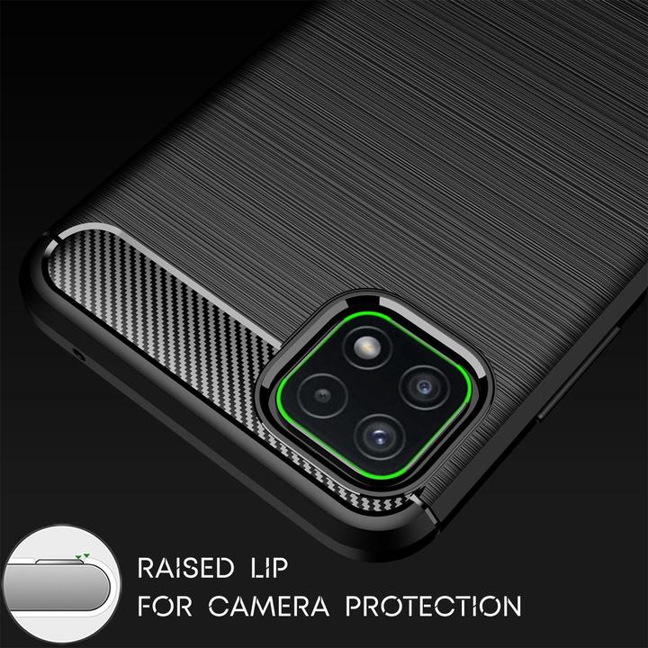 Produktbild Nalia Carbon Look Silikon Handyhülle (Samsung Galaxy A22 5G)