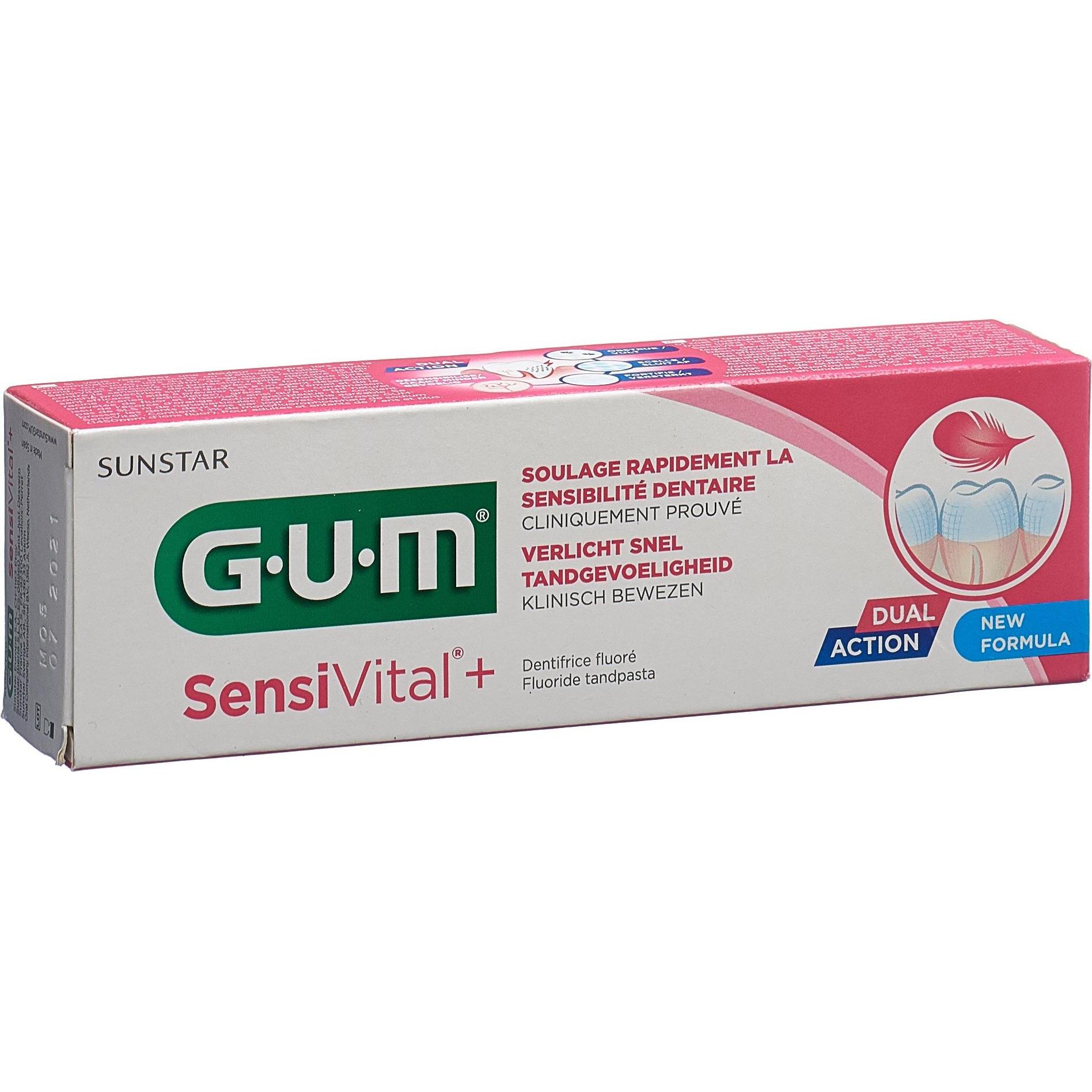 GUM, Zahnpasta, Sensivital + Zahnpasta (75 ml)