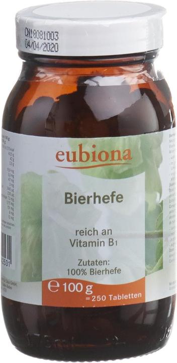 Eubiona Levure de bière en comprimés (250 pièce(s), Cachets, 100 g)
