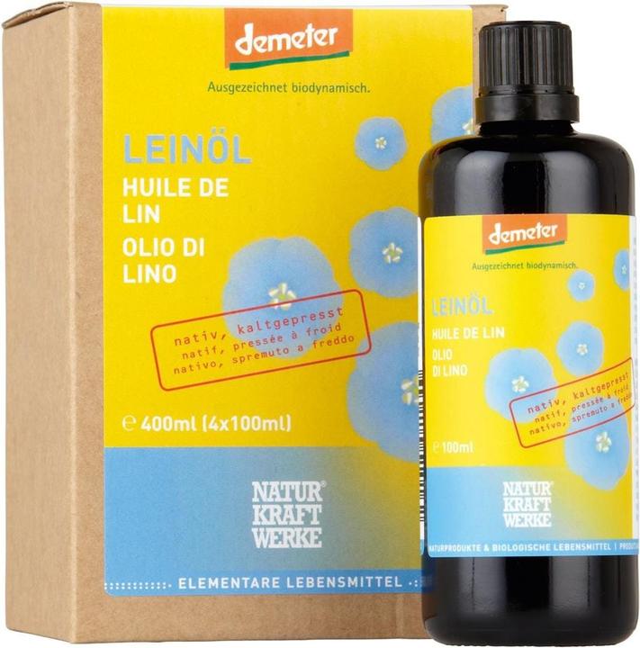 Actual product image NaturKraftWerke Linseed oil virgin Demeter (400 ml)