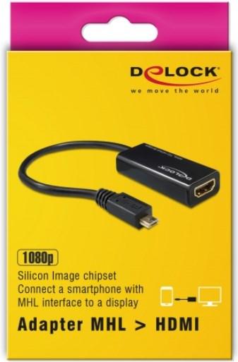 Produktbild Delock Micro-B USB — HDMI (Typ A) (HDMI, 15 cm)