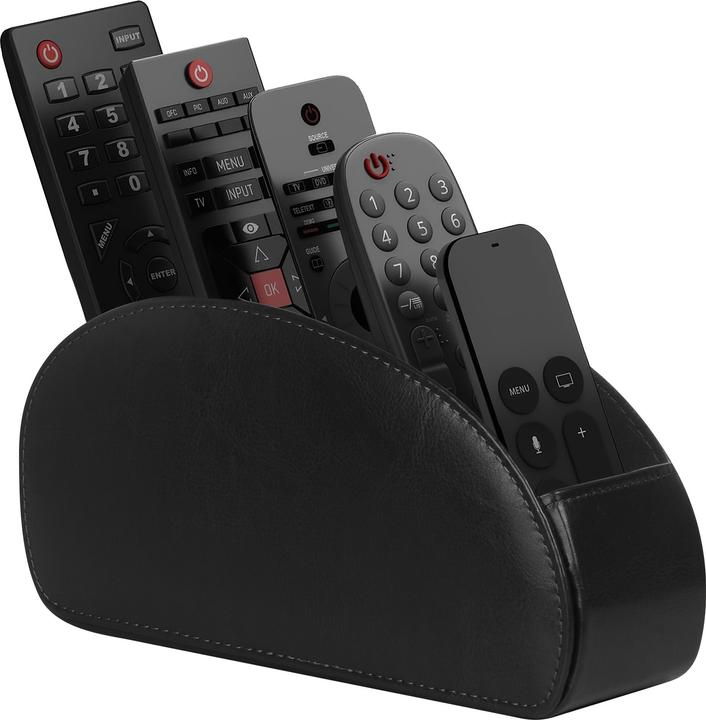 PhoneLook Fernbedienungshalter 5 Fächer PU Leder Organizer für TV DVD Blu-Ray Media Player und Heizung (Aufbewahrung)