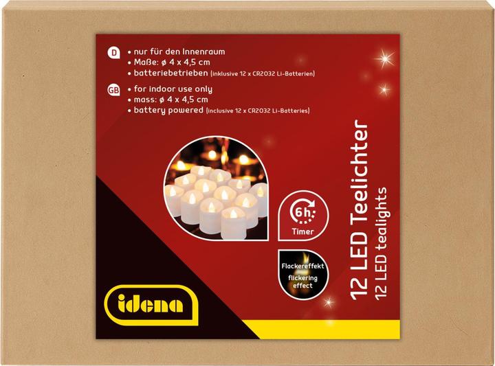Actual product image Idena LED tea lights (12x)