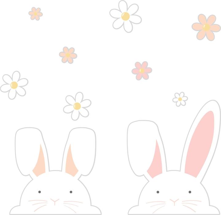 Ginger Ray Autocollants - Lapin (12pcs) (12x)