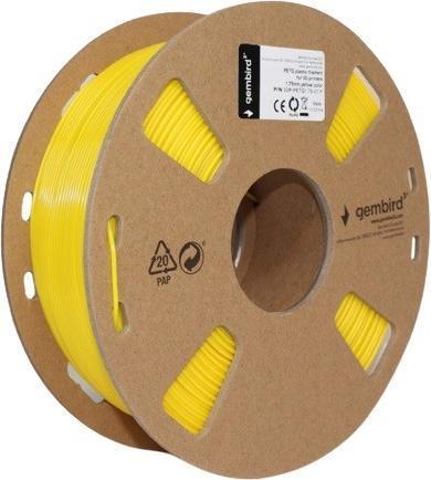 Actual product image Gembird 3DP-PETG1.75-01-Y 3D Printing Material Polyethylene Terephthalate Glycol (PETG) Yellow (PETG, 1.75 mm, 1000 g)