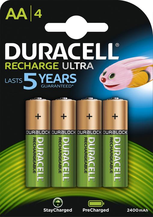 Duracell Recharge Ultra (4 Stk., AA / LR6 / LR06 / Mignon / R6 / R14505, 2500 mAh)