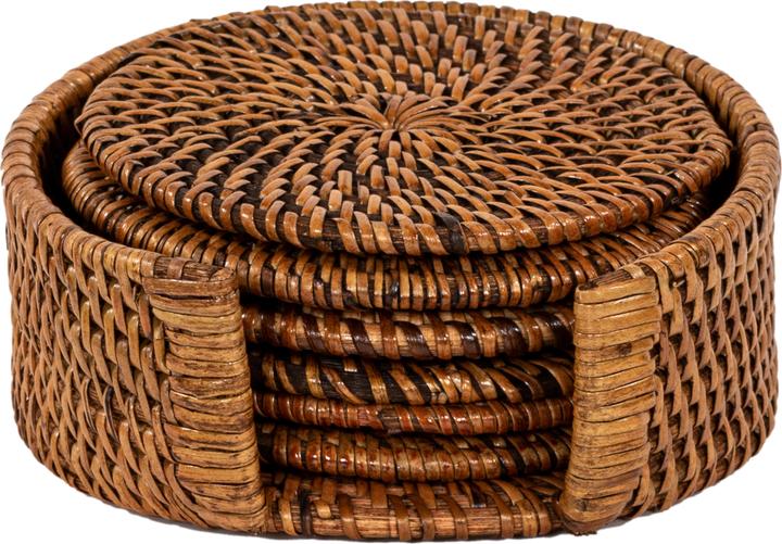 Actual product image Tiseco Untersetzer Rattan (6x, Bottle coaster)
