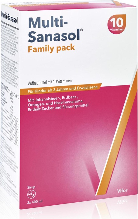 Image du produit Multi Sanasol Sirop Family Pack 2 x 400 ml (2 pièce(s), Sirop, 1615 g)