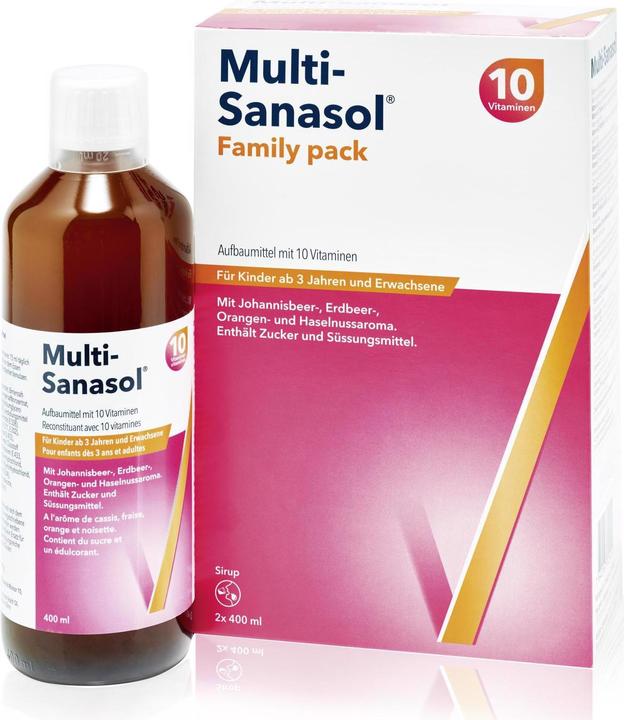 Produktbild Multi Sanasol Family Pack Sirup 2 x 400 ml (2 Stück, Sirup, 1615 g)